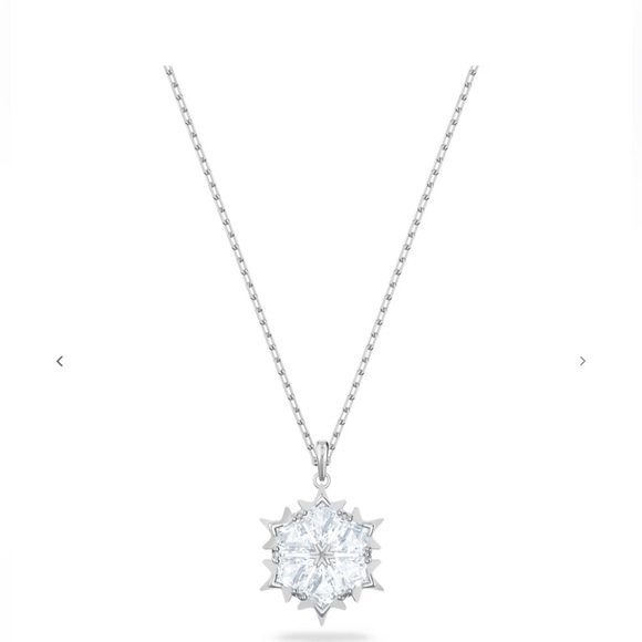 Swarovski crystal Snowflake pendant chain Magic Snowflake, Rhodium plated silver - Picture 12 of 15